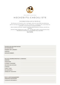 Hochzeits-Checkliste – Hochzeits DJ Vogtland